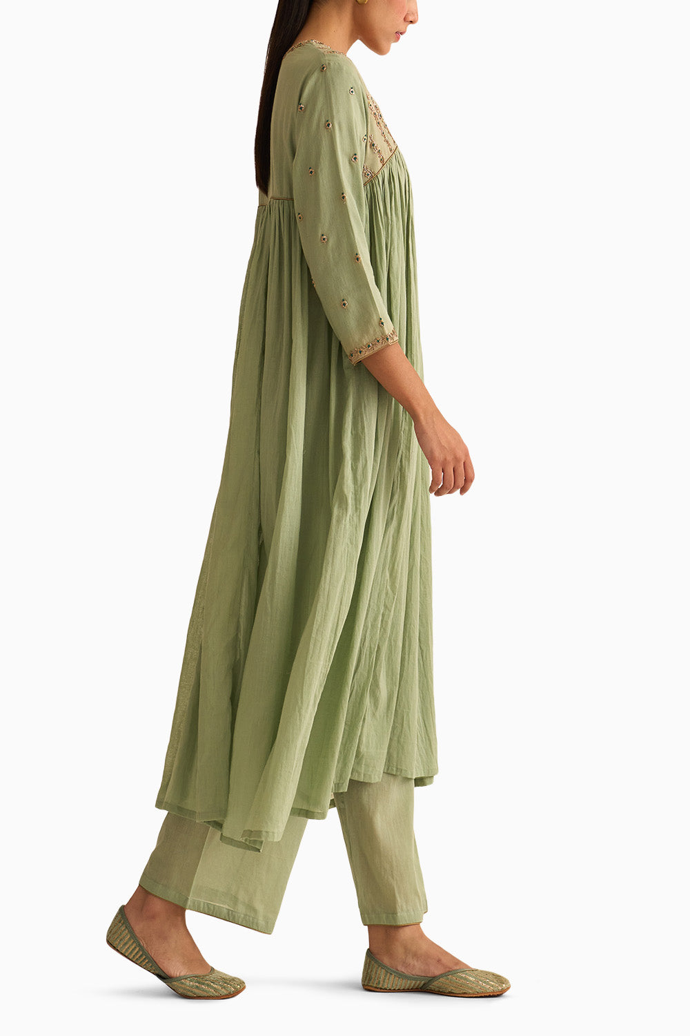 Chinar Sage Green Kurta Set