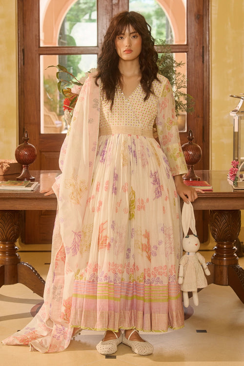 Ruby Kurta With Stole