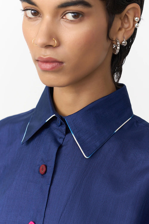 Navy Play Blouse