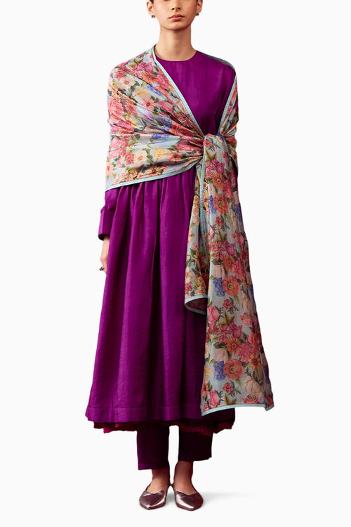 Vibrant Charm Violet Kurta Set