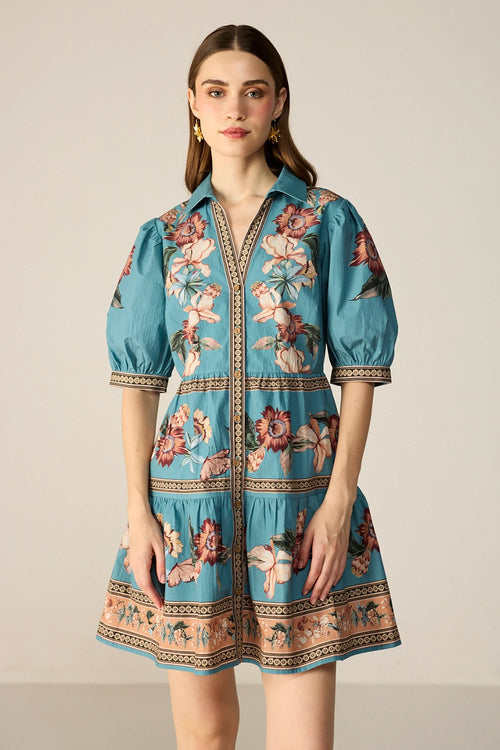 Teal Sera Mini Dress