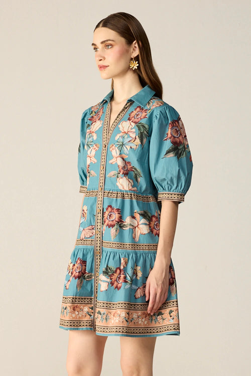 Teal Sera Mini Dress