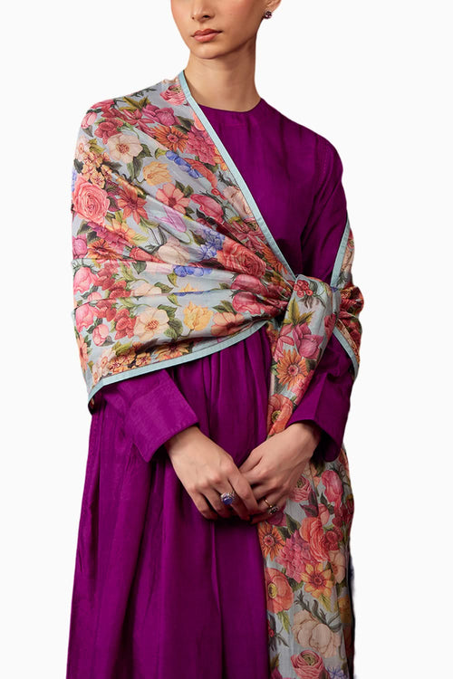 Vibrant Charm Violet Kurta Set