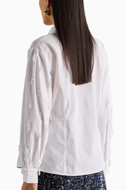 White Embellished Shirt