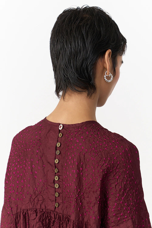 Rainer Burgundy Dress