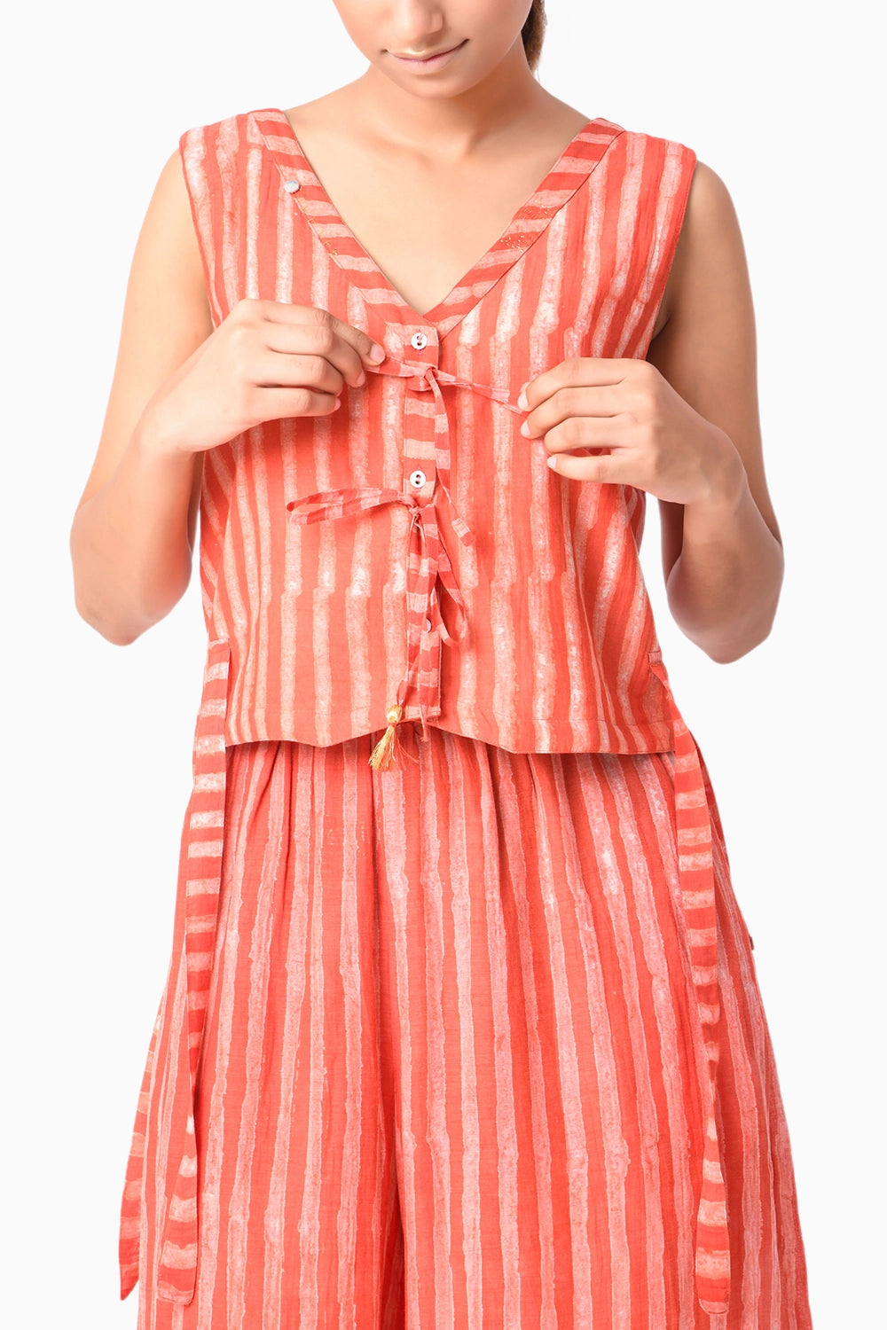 Vest Coral Shima Tama Co-ord Set