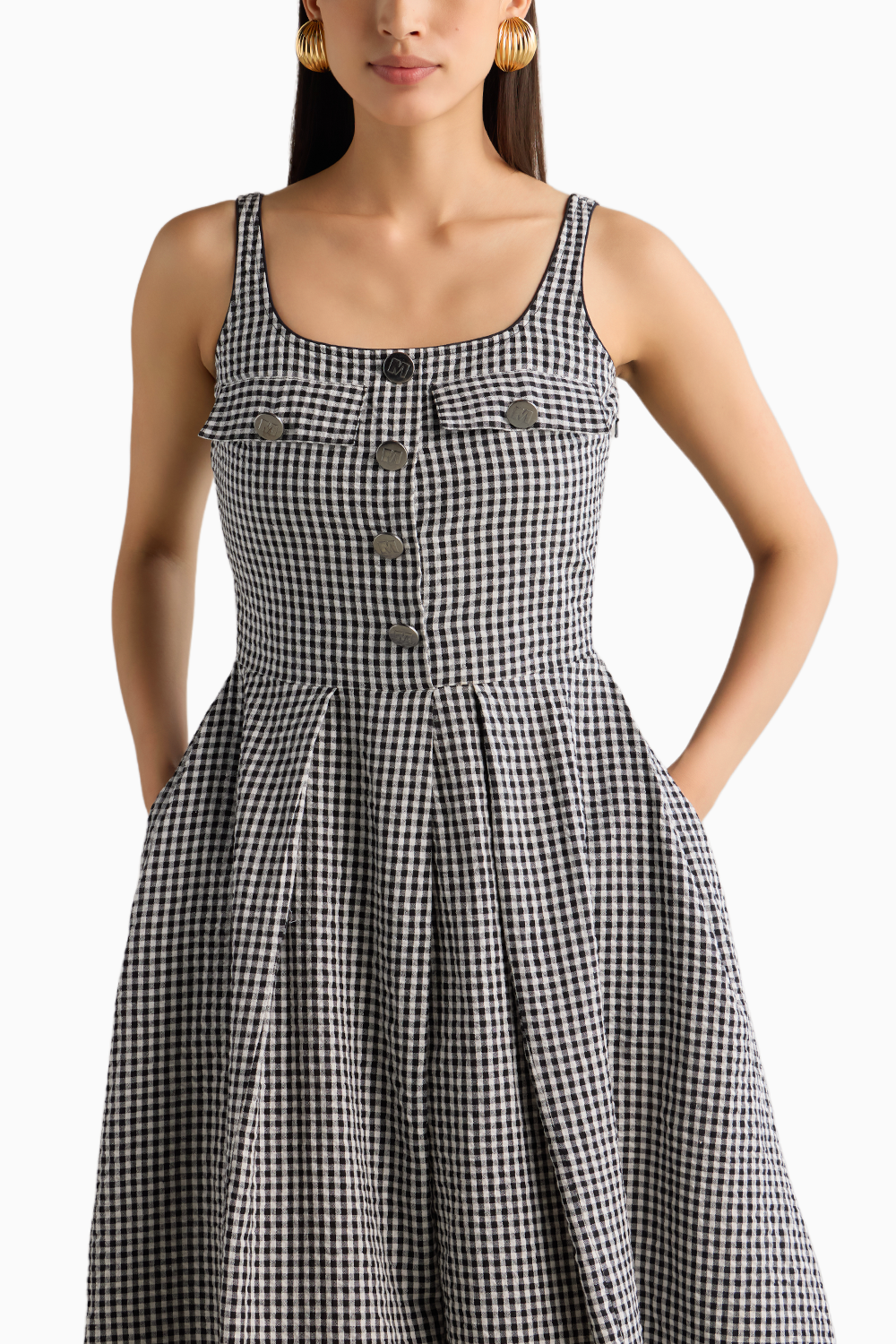 Black Check Dress