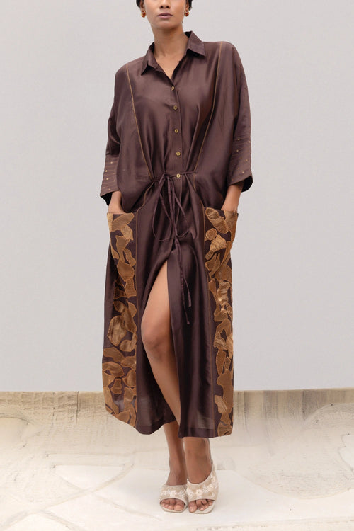 Eeda Varq Brown Vine Dress