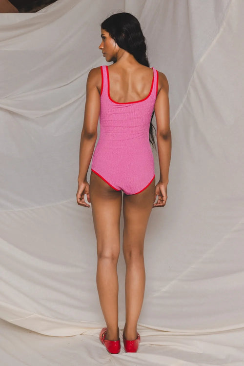 Classic Pink and Red One Piece