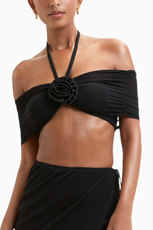Black Maxine Crop Top