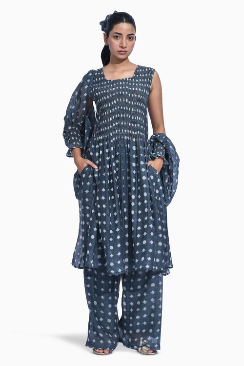 Soot Smocked Set