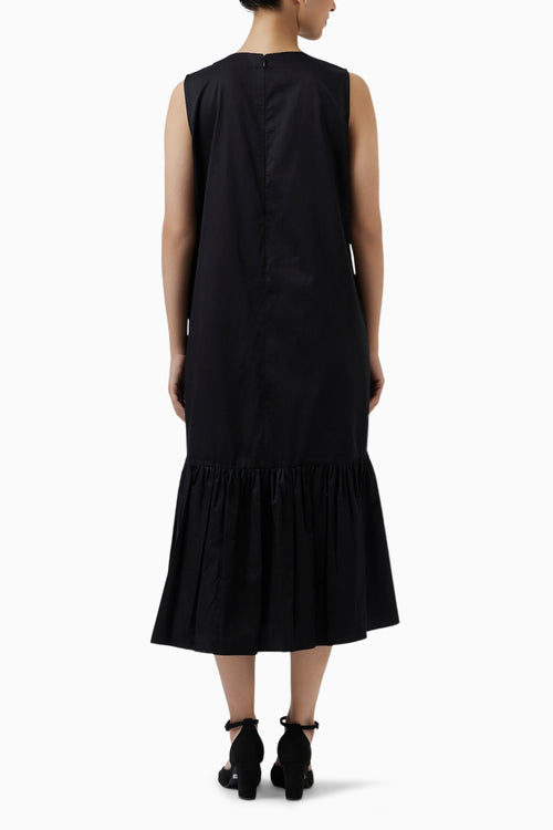 Pearl Rose Black Dress