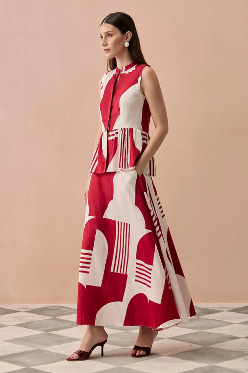Merlot Matisse Skirt Set