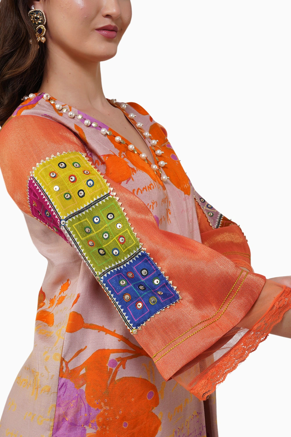 Banjara Bloom Box-Pleated Kurta Set