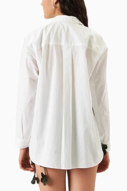 Ivory Meadow Thread Embroidery Shirt