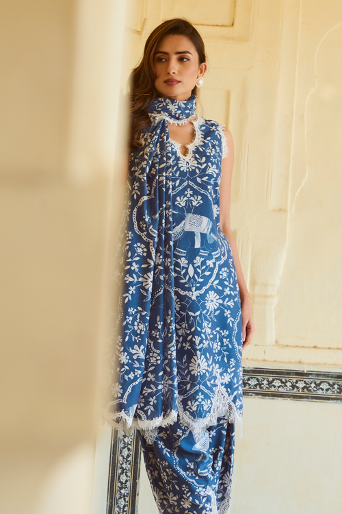 Blue Neelambara Set