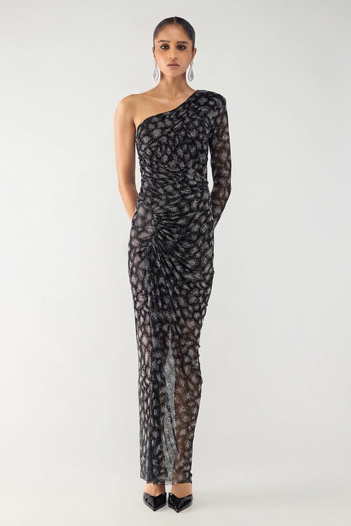 Clara One-Shoulder Gown