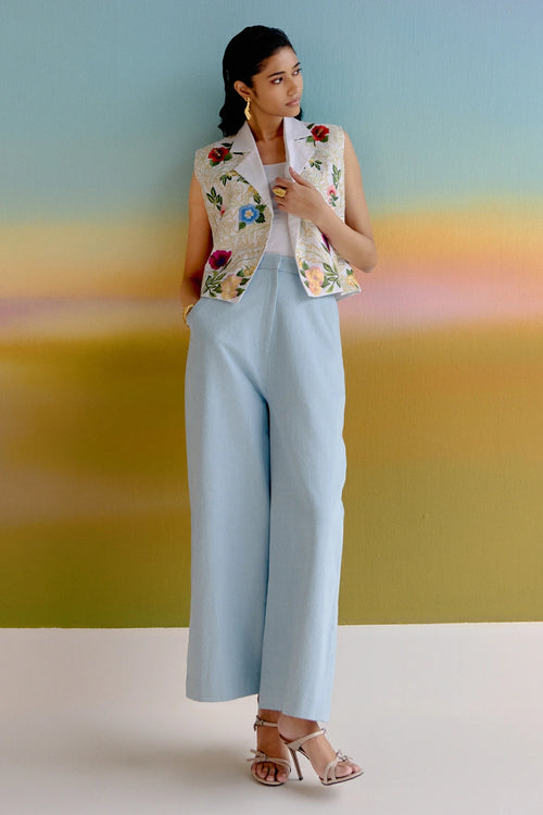 Avld Blue Wide Leg Denims