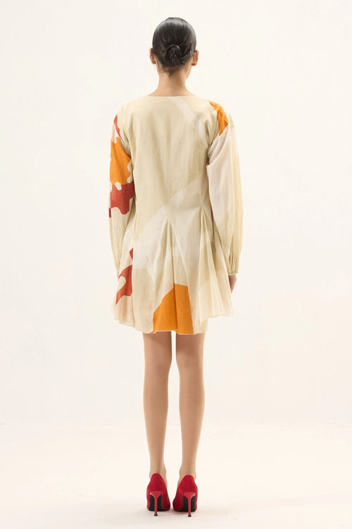 Ivory Apricot Dress