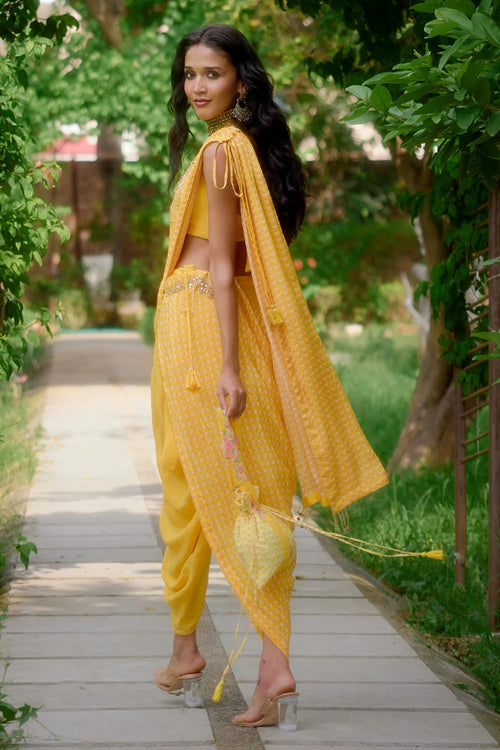 Haseena Yellow Saree