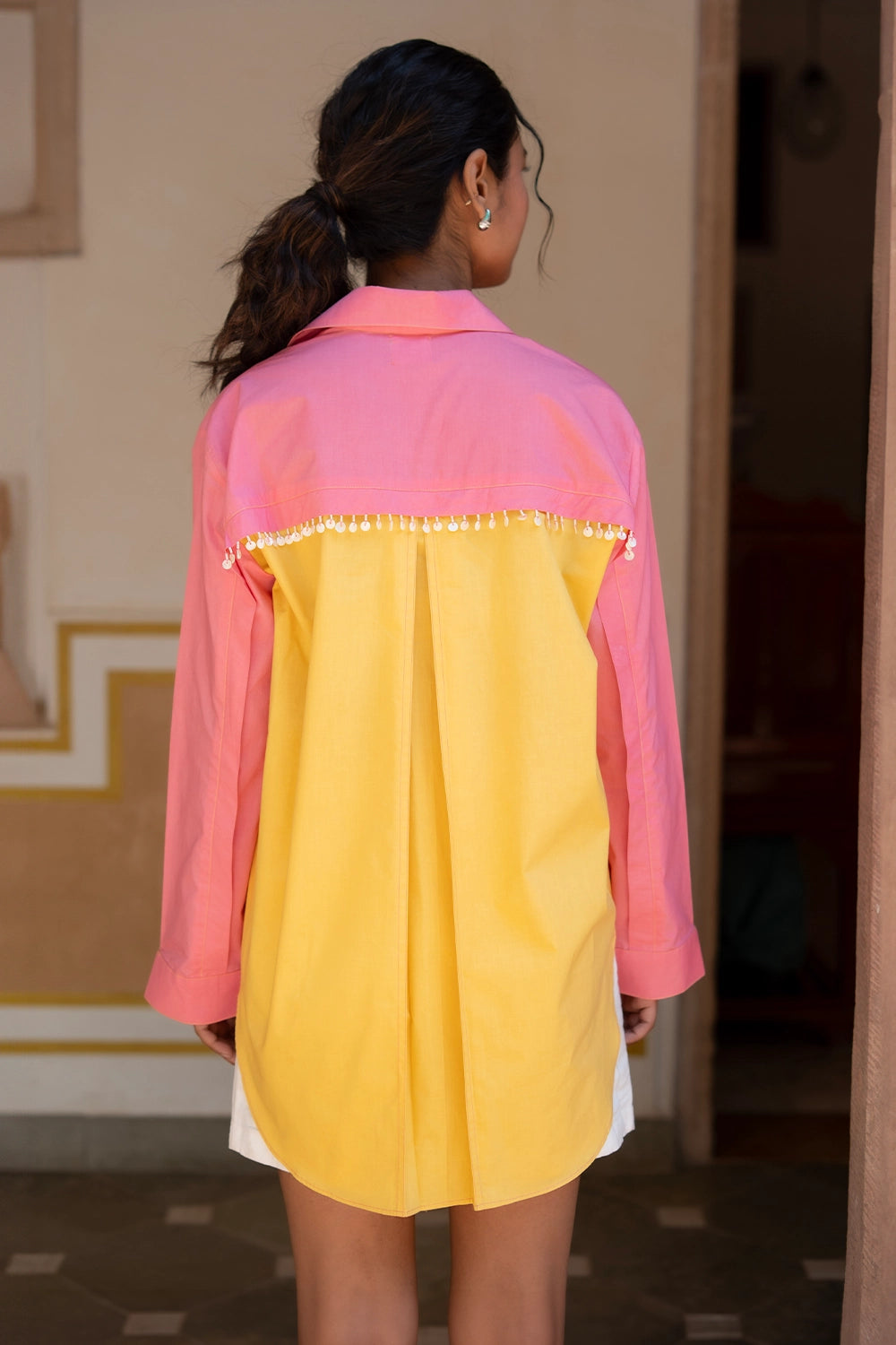 Yellow Pink Veinna Shirt