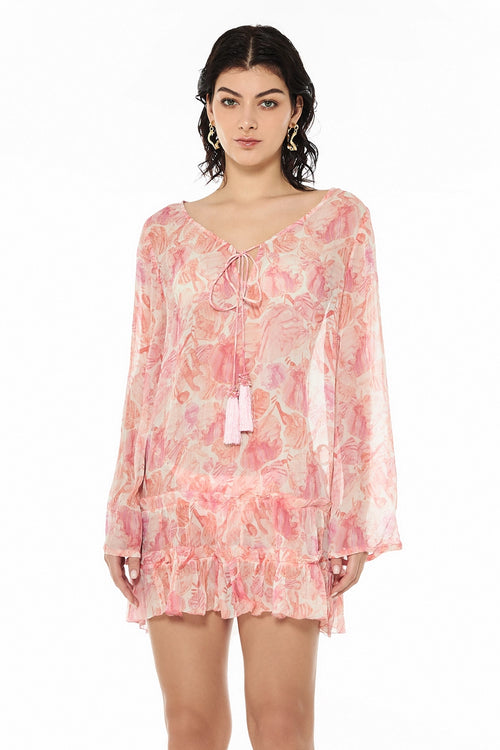 Azalea Ruffle Trim Short Dress