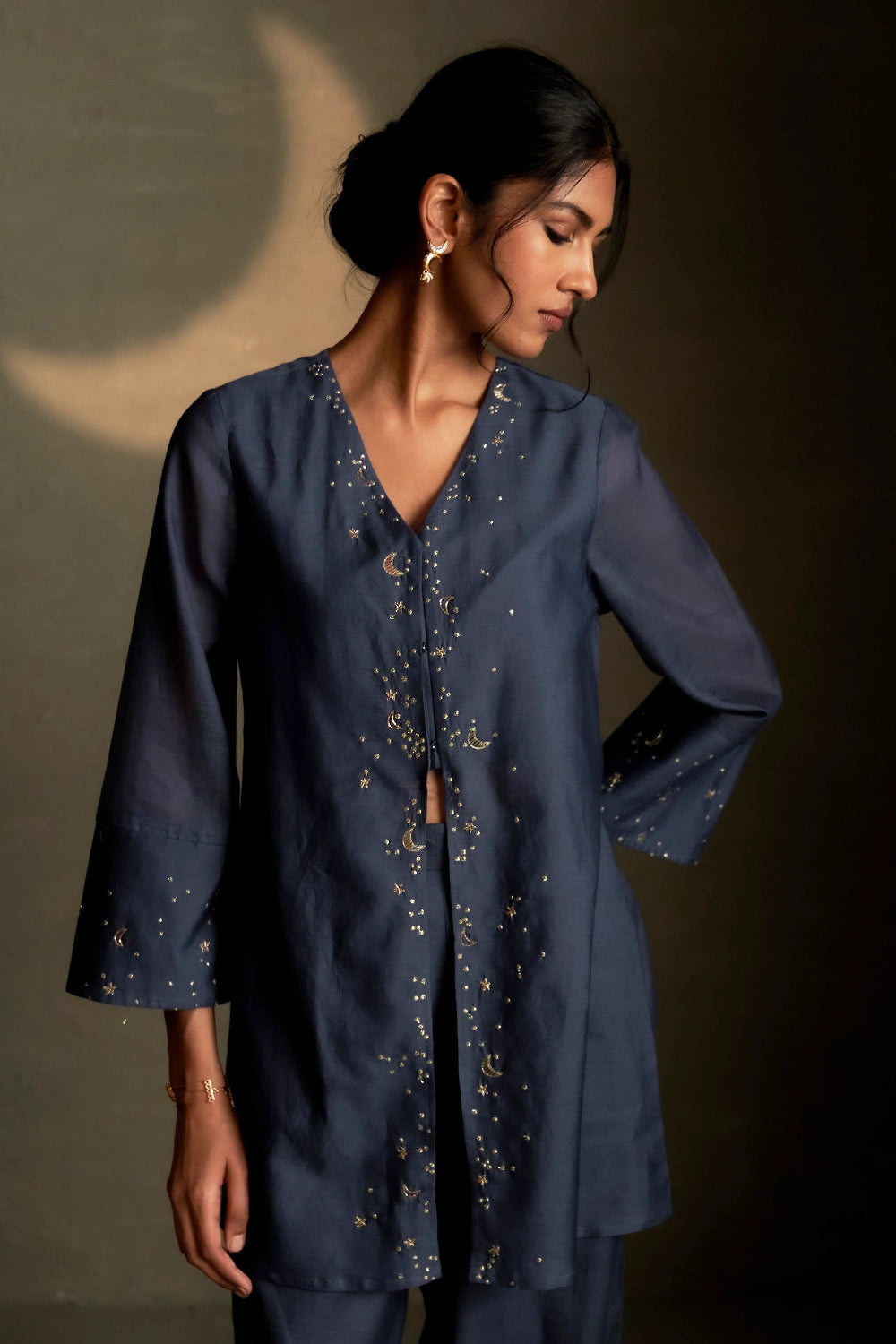 Blue Dusk Chaand Sitara Set