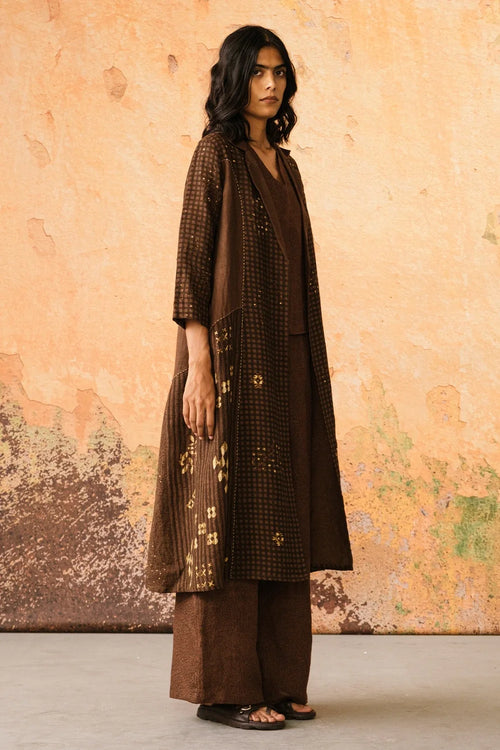 Cognac Riva Jacket with Top and Pants