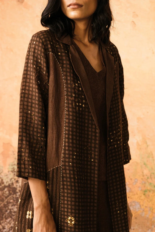 Cognac Riva Jacket with Top and Pants