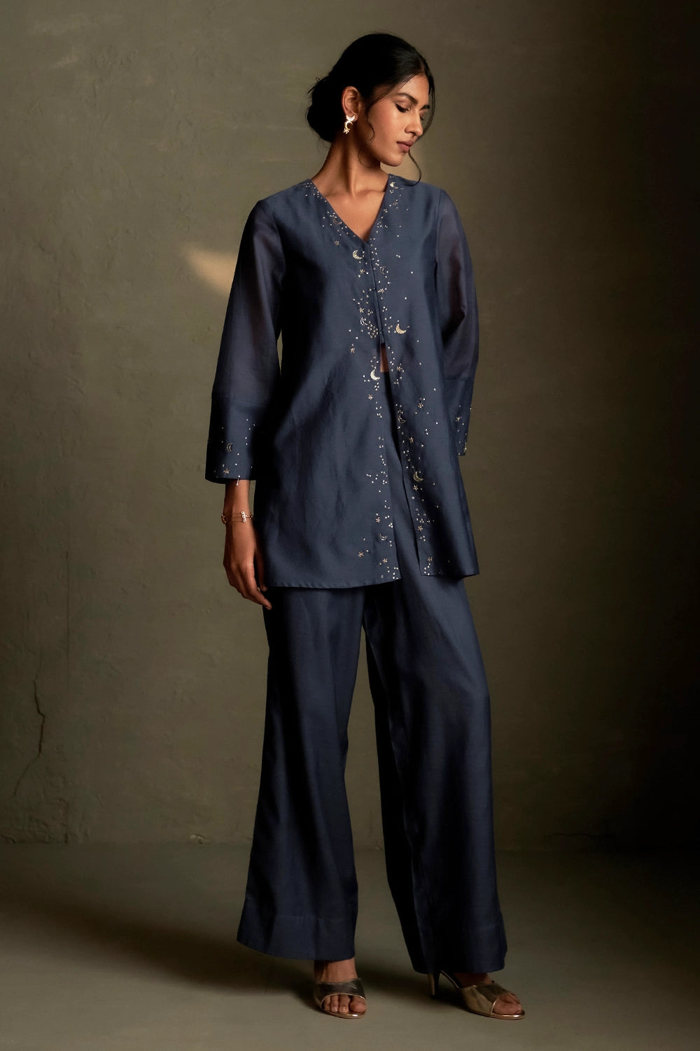Blue Dusk Chaand Sitara Set