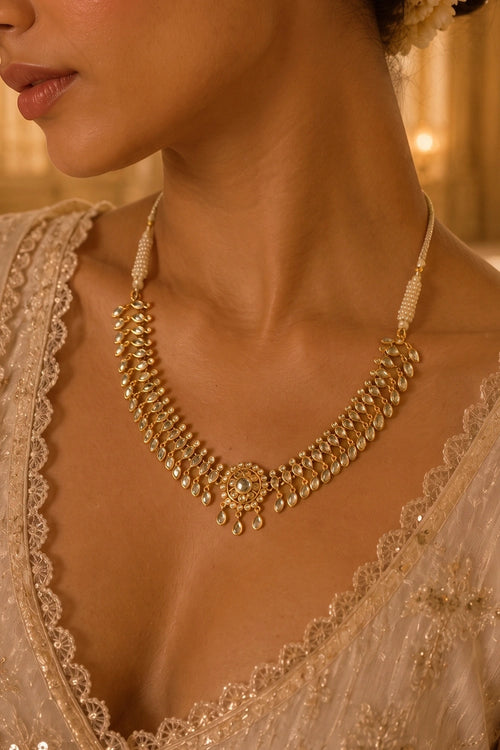 Sitara Necklace with Mirror Polki