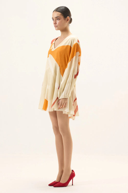 Ivory Apricot Dress