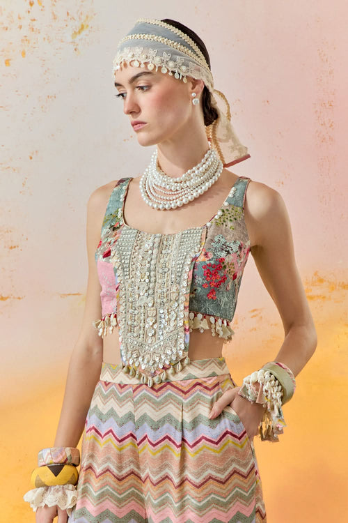 Multi Mural Kalpa Blouse