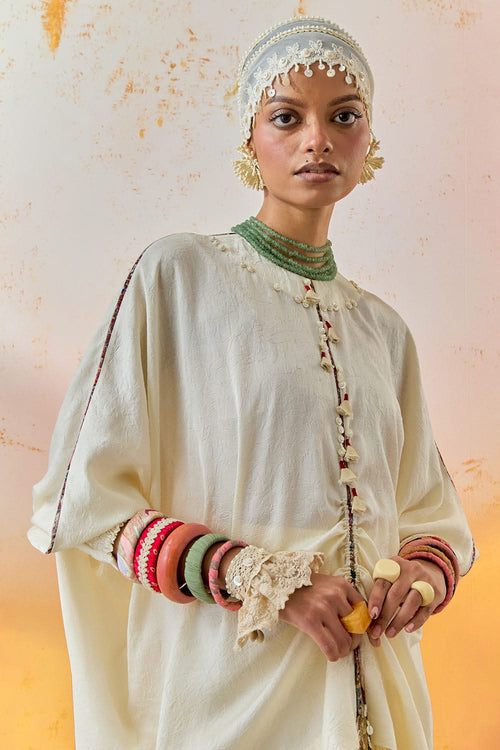 Mogra Mural Kuru Trapeze Kurta with Skirt Set