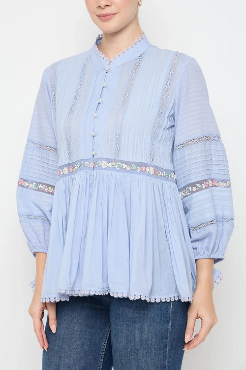 Blue Lace Ira Top