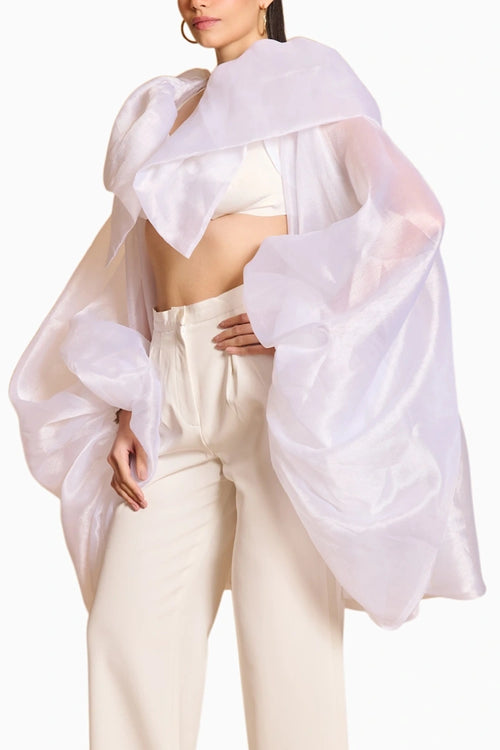 Spectrum Ivory Sheer Bauble Opera Jacket