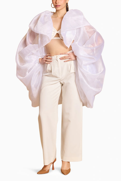 Spectrum Ivory Sheer Opera Jacket With Korean Pants