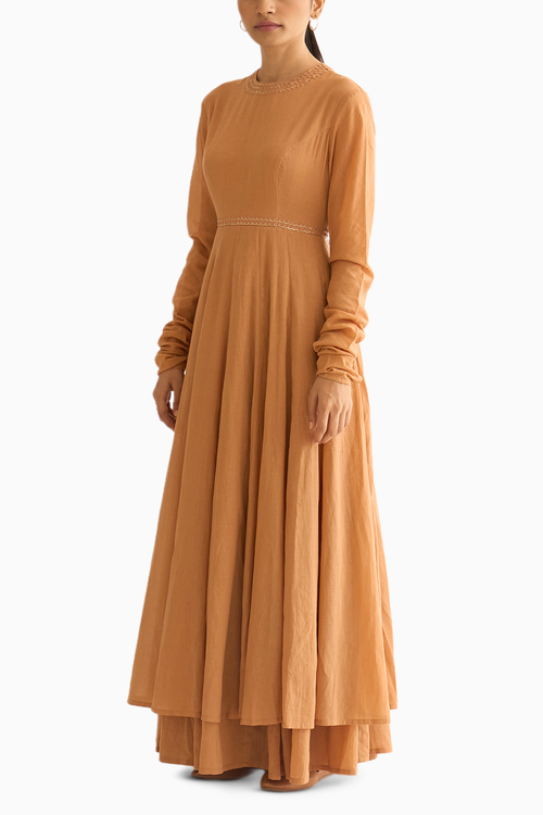 Amrita Rust Ghoomar Anarkali Set