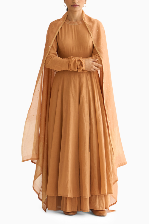 Amrita Rust Ghoomar Anarkali Set