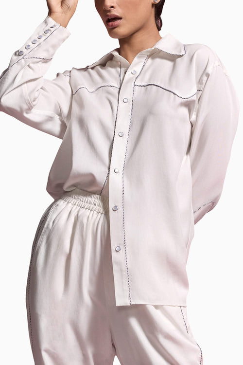 Contrast Piped Shirt