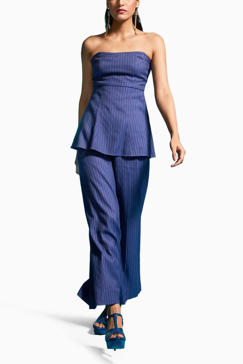Pinstripe Corset Set