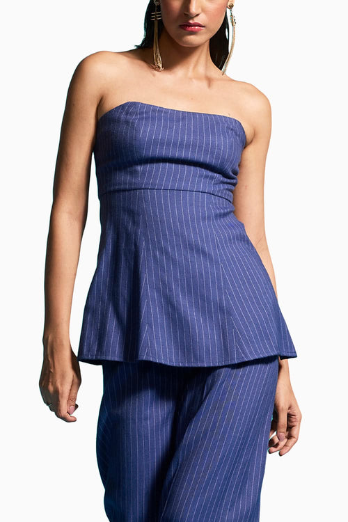 Pinstripe Corset Top