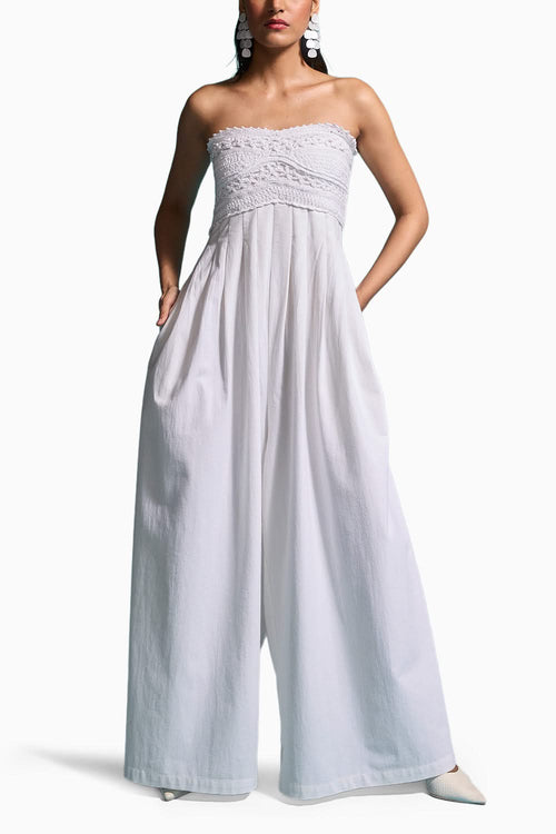 Ivory Crochet Jumpsuit