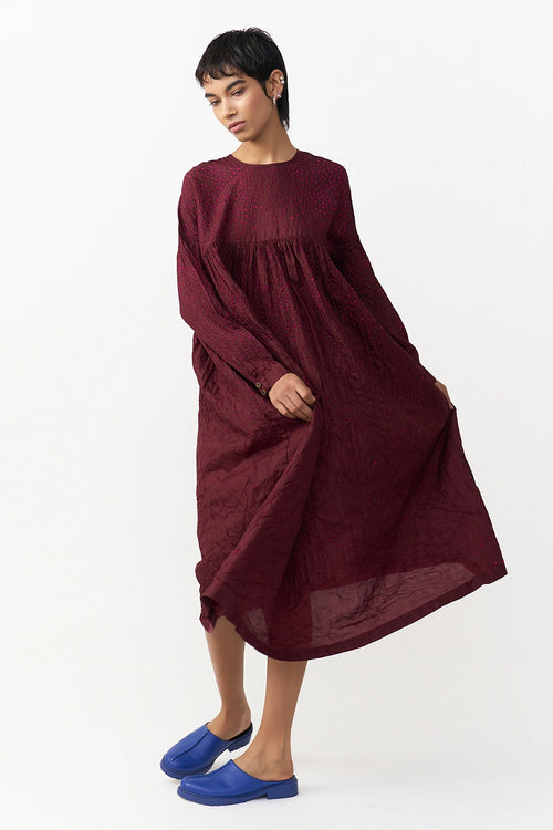 Rainer Burgundy Dress