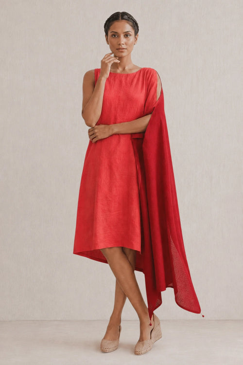 Crimson Crush One Side Kaftan