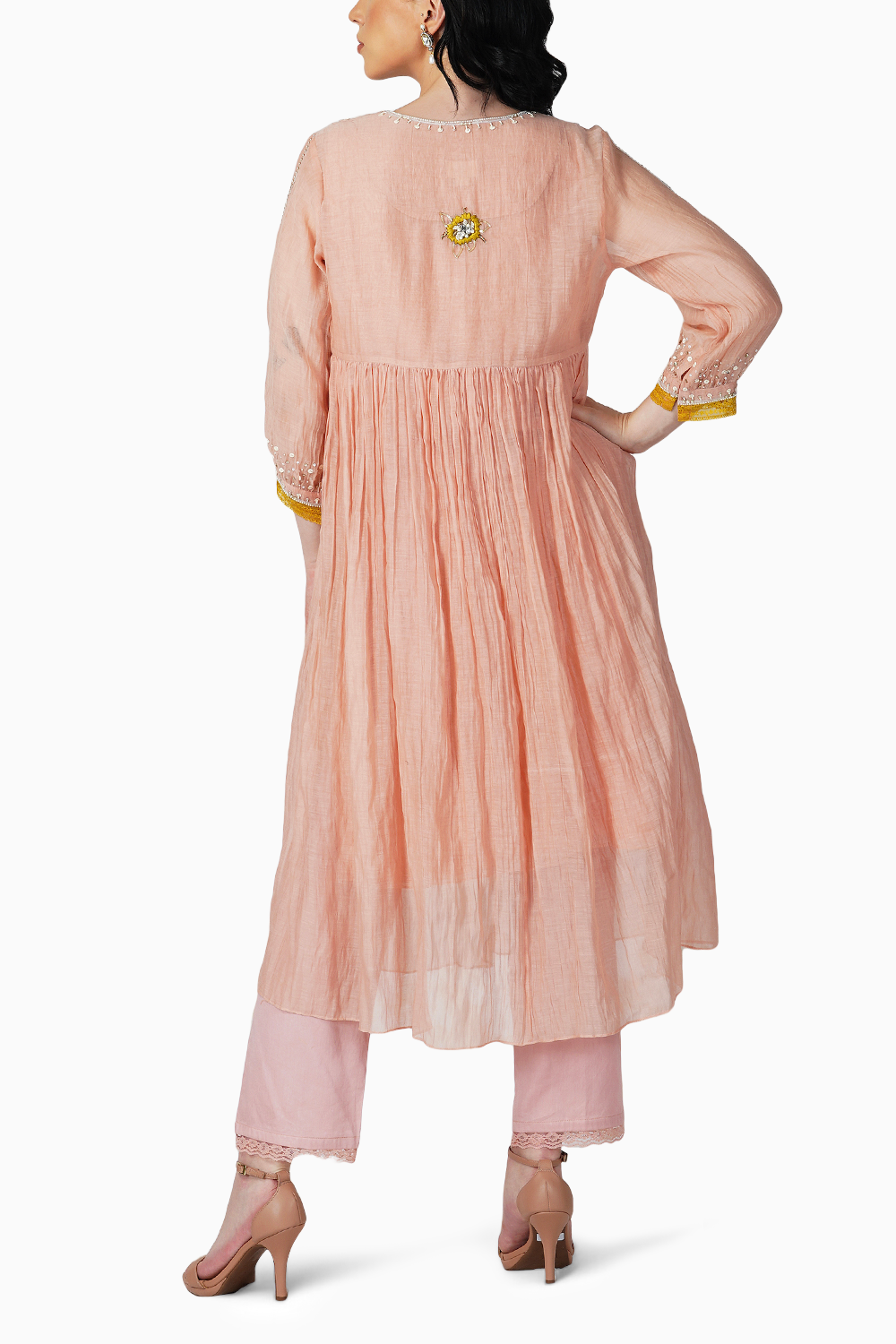 Baroque Flower Layered Kurta Set