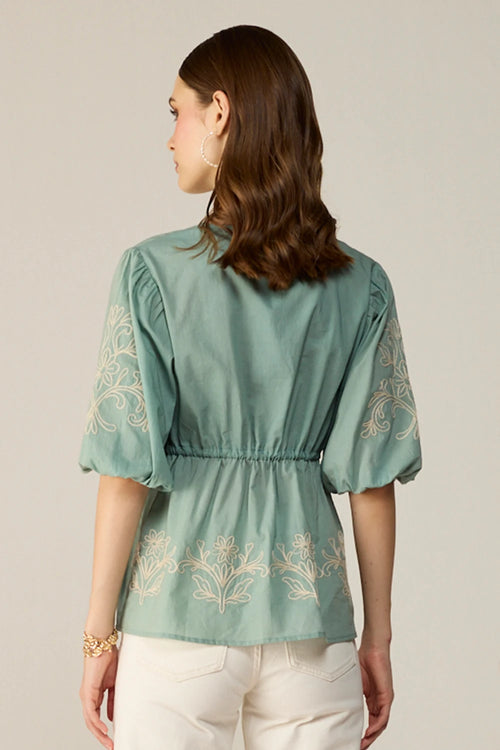 Teal Vivia Blouse