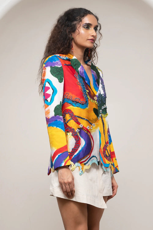 Ruel Wavy Blazer Set
