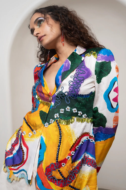 Ruel Wavy Blazer Set
