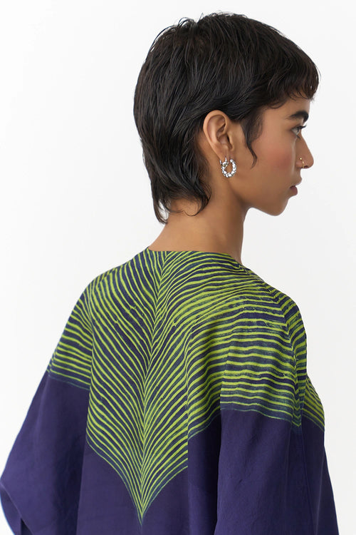 Tera Navy Lime Shirt